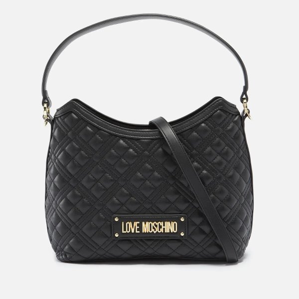 Women's Quilted Hobo Bag - Black