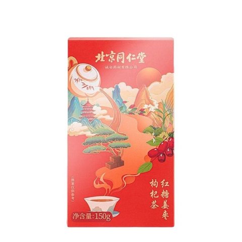 北京同仁堂 红糖姜枣枸杞茶 含山药重瓣玫瑰 150g