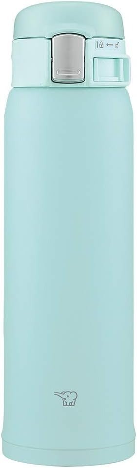 SM-SF48-AM Water Bottle, Direct Drinking, One-Touch Opening, Stainless Steel Mug, 16.2 fl oz (480 ml), Mint Blue