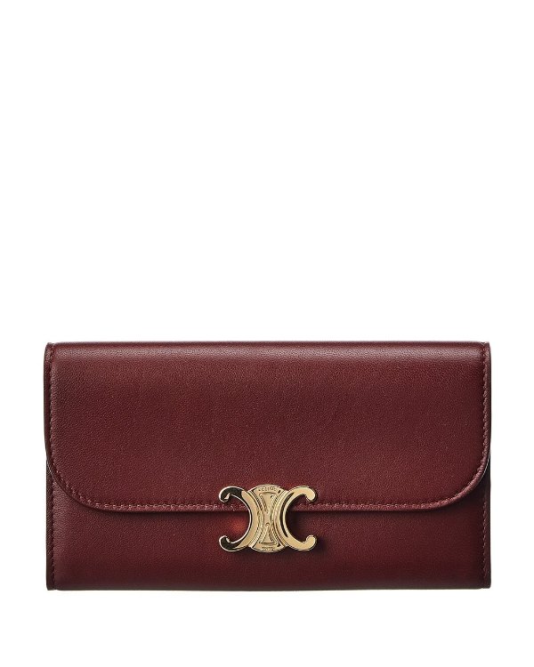 Medium Flap Triomphe Leather Wallet