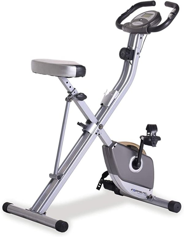 Folding Magnetic Upright Exercise Bike with Pulse, 31.0' L x 19.0' W x 46.0' H (1200)