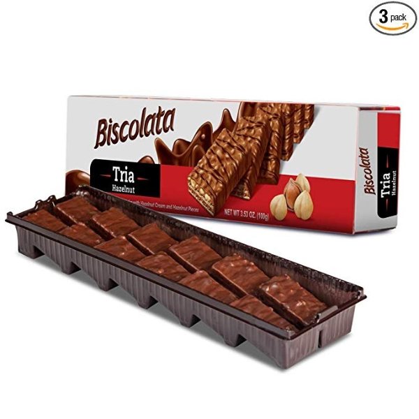 榛仁巧克力威化饼干 3盒装 