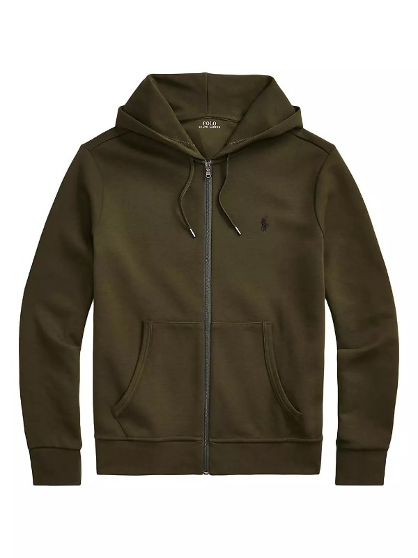 Double-Knit Cotton-Blend Full-Zip Hoodie