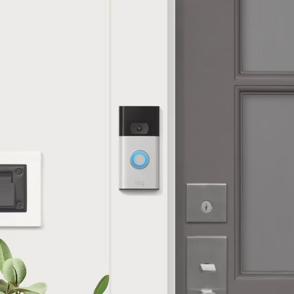 Ring Video Doorbell Wireless Wi-fi Compatible Smart Video Doorbell in Satin Nickel