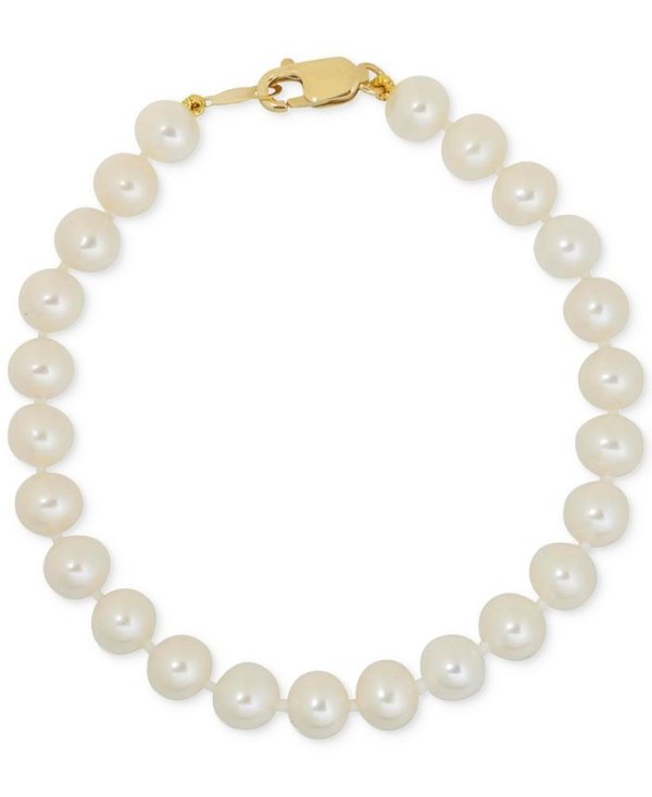 Children's White Cultured Freshwater Pearl (4-1/2mm) Bracelet