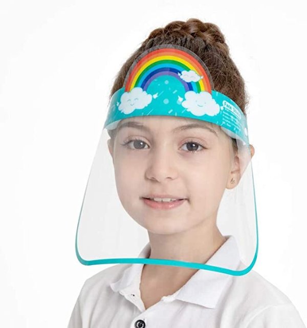 4 Pcs Reusable Plastic Kids Face Shields