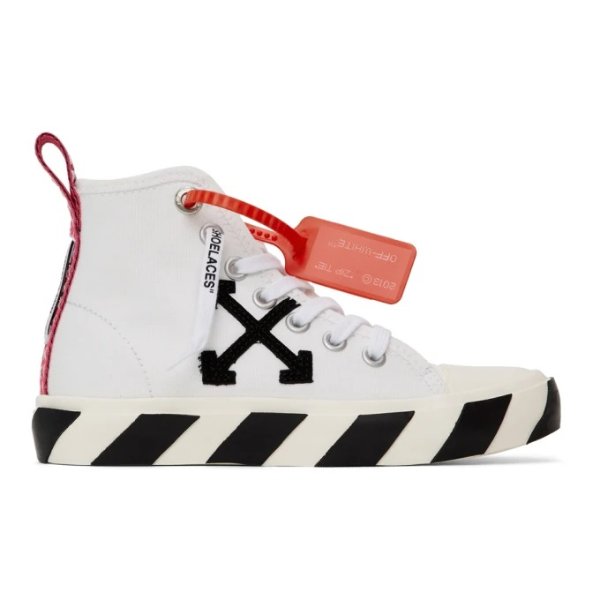 - White Mid-Top Sneakers
