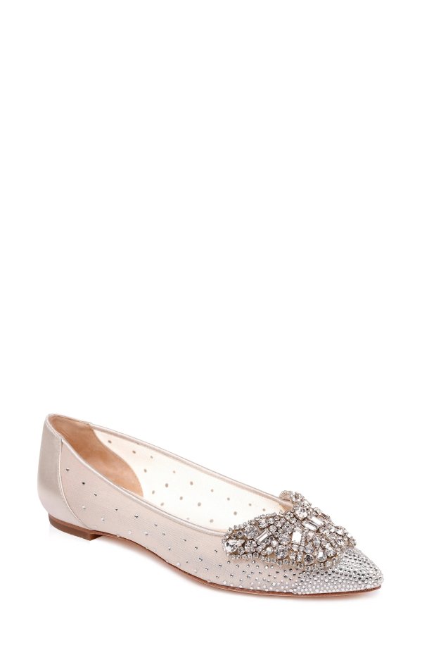 Quinn Embellished Pointed Toe Flat