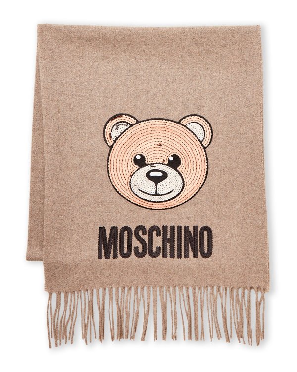 Wool Sequin 泰迪熊围巾