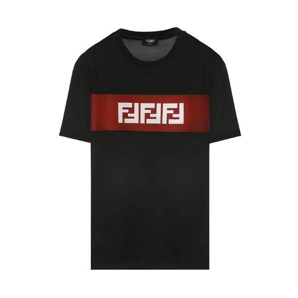 FF Band Print Cotton T-shirt