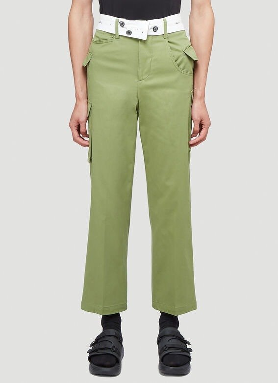 Asymmetric Pants in Green