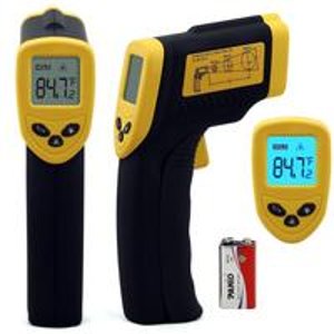 Non-Contact Infrared (IR) Thermometer -26 to 716°F Digital Temperature Gun w/ Laser Sight, Backlit LCD 