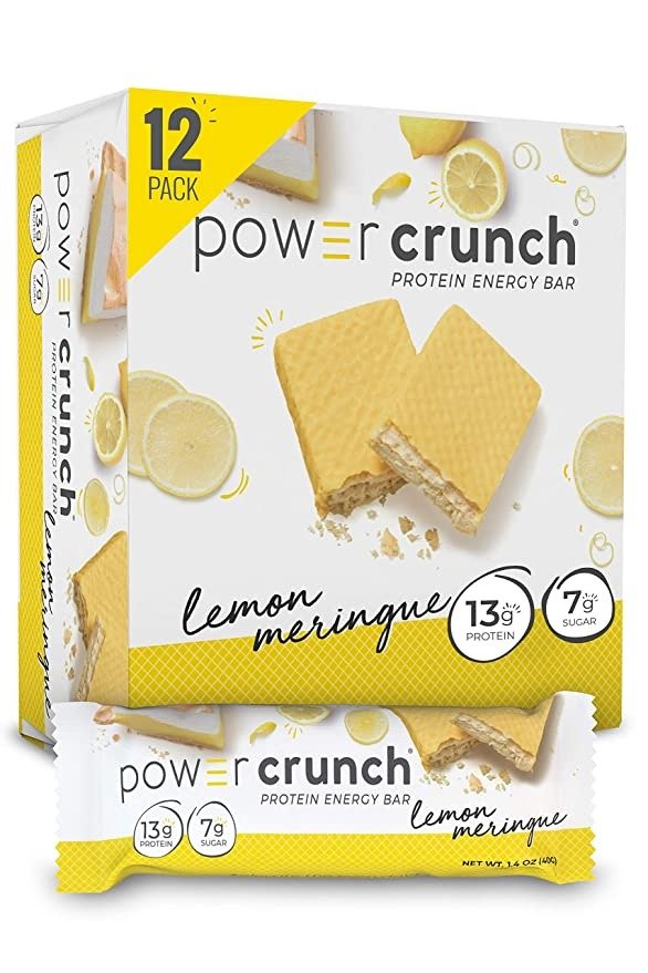 Power Crunch 柠檬蛋白酥高蛋白能量棒 1.4oz 12支