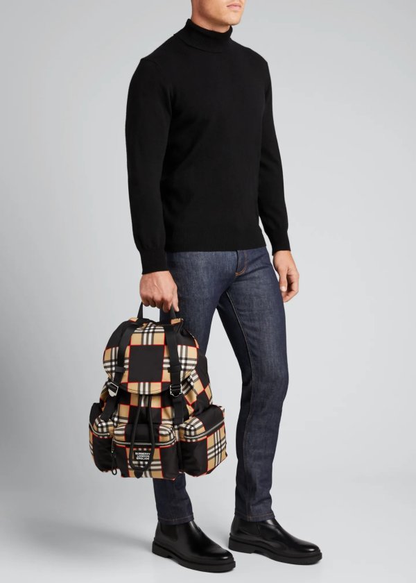 Men's Checker Backpack
