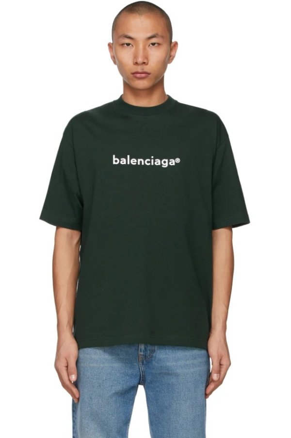 Green New Copyright Medium Fit T-Shirt