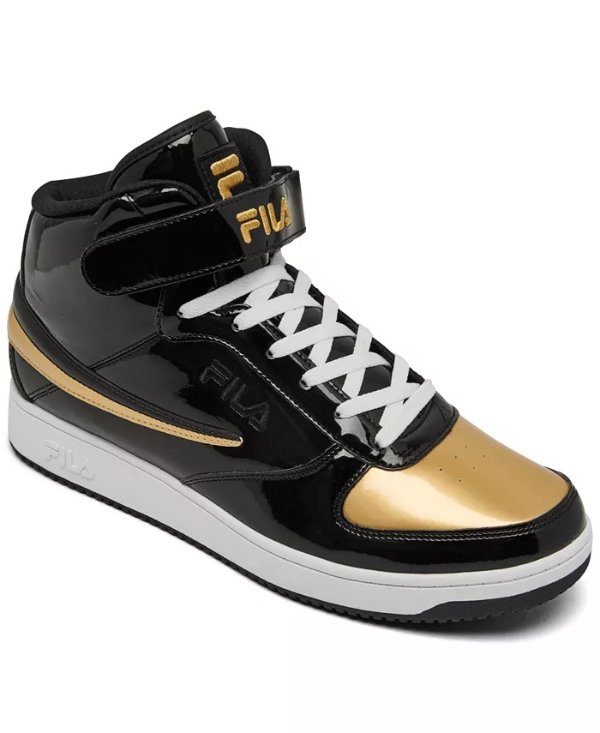 Men's A-High Patent Leather High Top Casual Sneakers from Finish Line