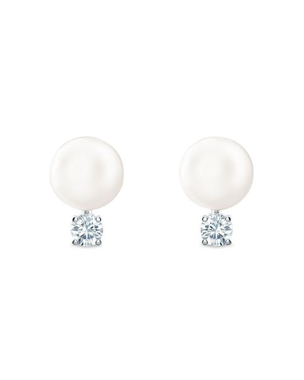 Treasure Imitation Pearl & Crystal Stud Earrings