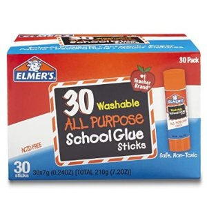Elmer's 可水洗胶棒 30只装
