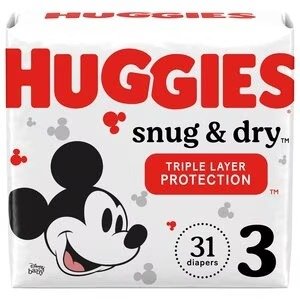 
2 for $22Huggies Snug & Dry Diapers, Jumbo Pack