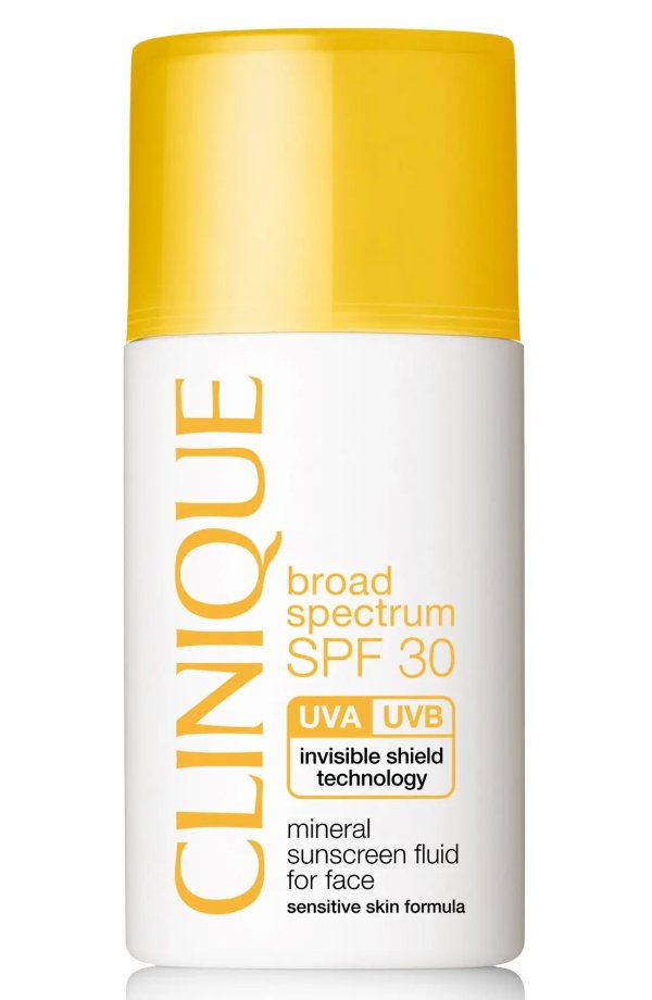 Broad Spectrum SPF 30 Mineral Sunscreen Fluid for Face