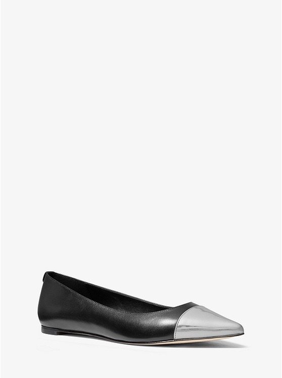 Mila Leather Pointed-Toe Flat