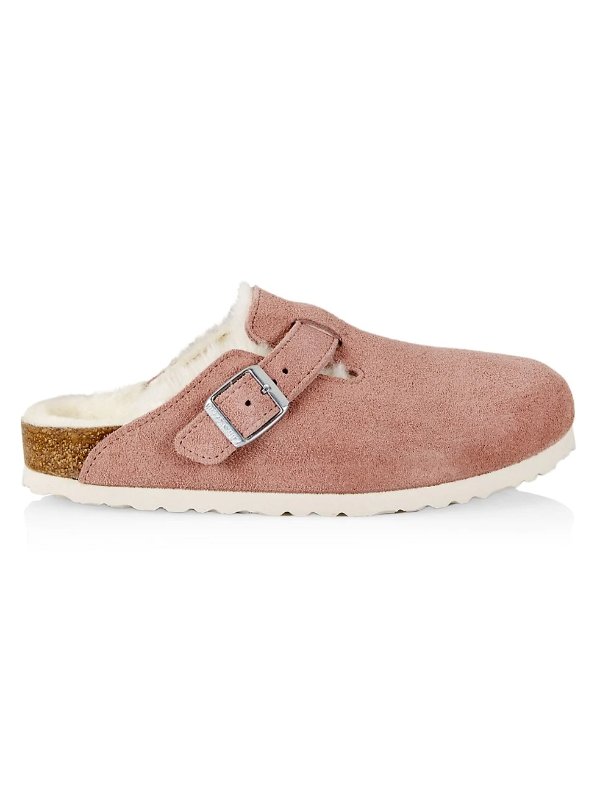 Boston Shearling-Lined Suede Clogs