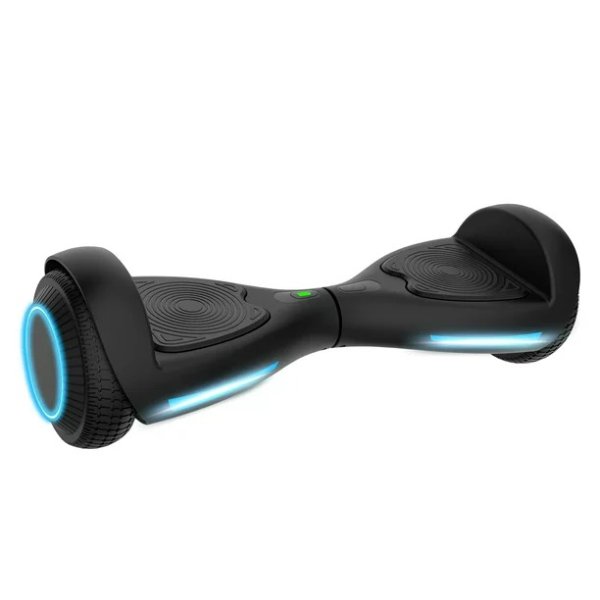 Fluxx FX3 Hoverboard with 6.2 mph Max Speed, Self Balancing Scooter with LED Headlights Black