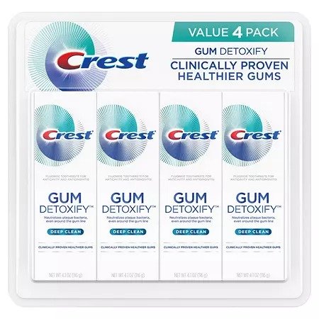 Gum Detoxify Toothpaste, Deep Clean (4.1 oz., 4 pk.) - Sam's Club