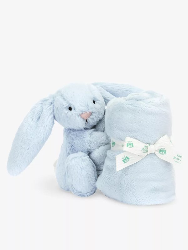 Bashful Bunny faux-fur soother 34cm