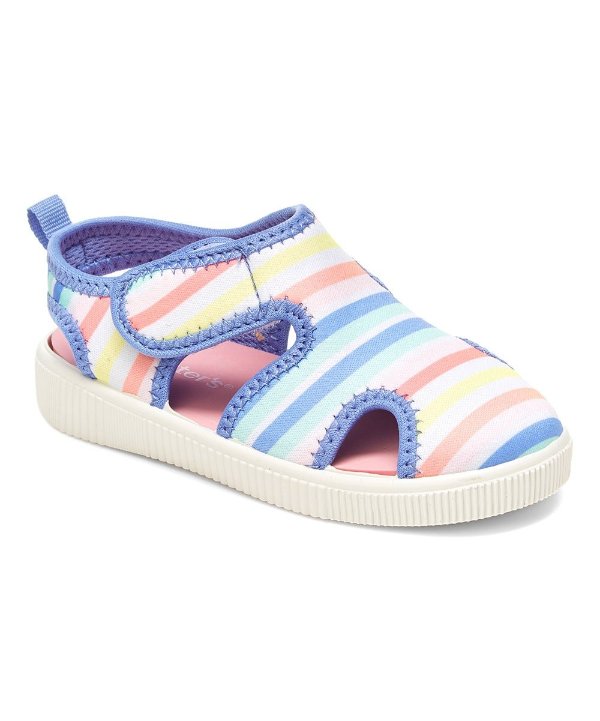 Periwinkle Stripe Troy Water Shoe - Girls