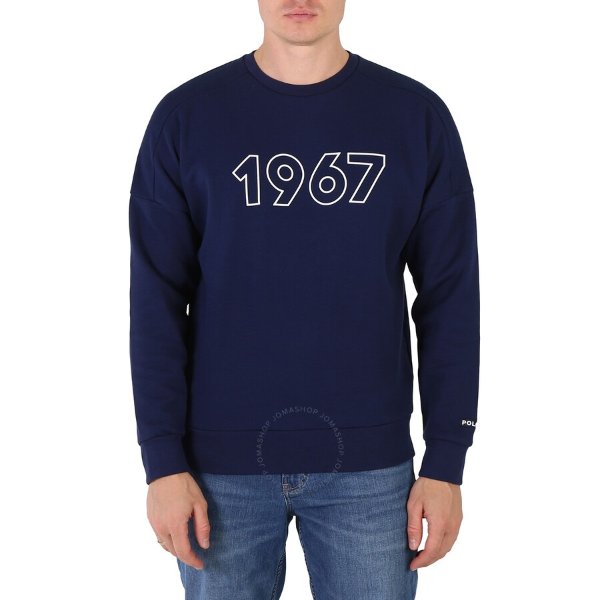 Men's Blue 1967-logo Long Sleeve Sweatshirt