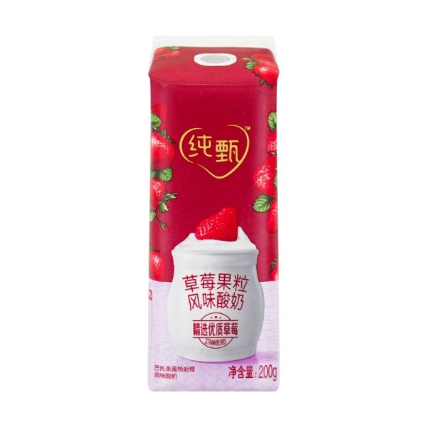 纯甄 草莓果粒 风味酸奶 200g