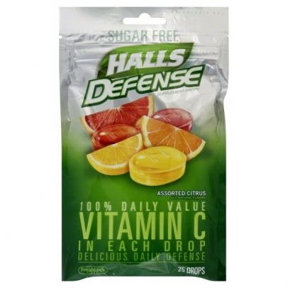 Defense Dietary Supplement Drops, Sugar Free Assorted Citrus - 25 ct