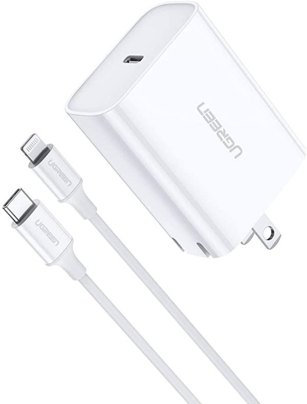 USB C Charger 18W PD Fast Charger with 3FT C to Lightning Cable [MFi Certified] Type C Wall Charger for AirPods Pro, iPhone 11 Pro Max Xs Max XR X 8 Plus, iPad Pro
