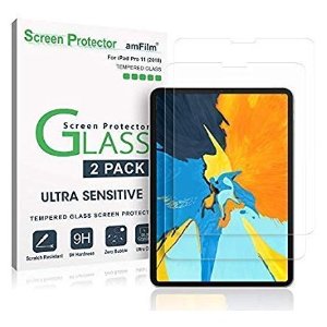 amFilm Glass Screen Protector for iPad Pro 11 inch (2 Pack),