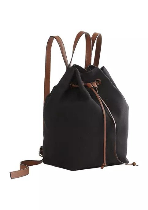 Soft Faux Leather Drawstring Backpack