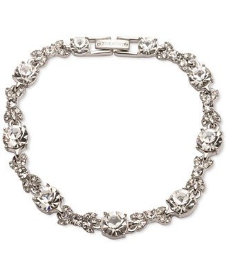 Bijoux Silver-Tone Mixed Crystal Flex Bracelet