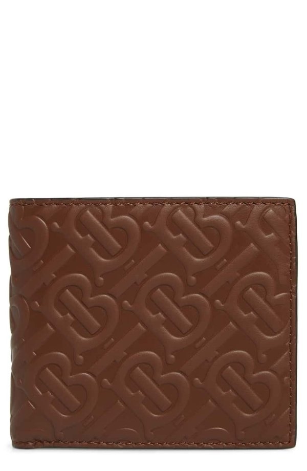 TB Monogram Leather Bifold Wallet
