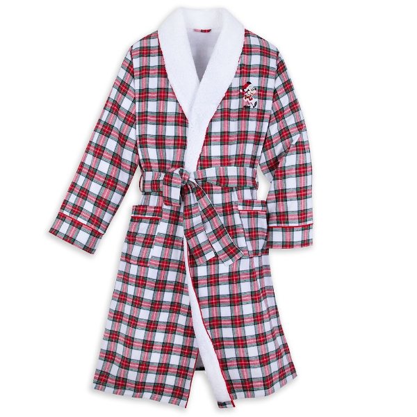 Mickey Mouse Holiday Plaid Robe for Adults | shopDisney
