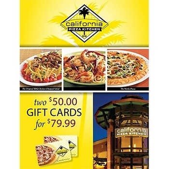 California Pizza Kitchen, Two $50 Gift Cards