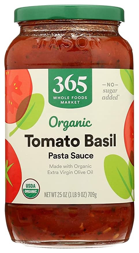 , Sauce Pasta Tomato Basil Organic, 25 Ounce