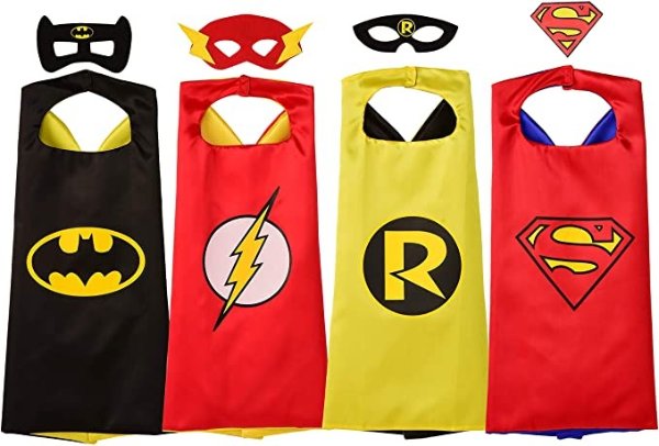 超级英雄斗篷面具4件套