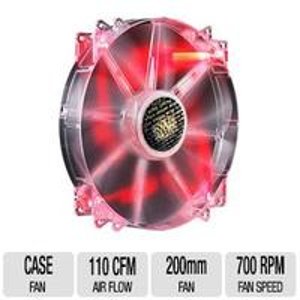 Cooler Master 200mm Case Fan - 700RPM, Red LED (OEM)