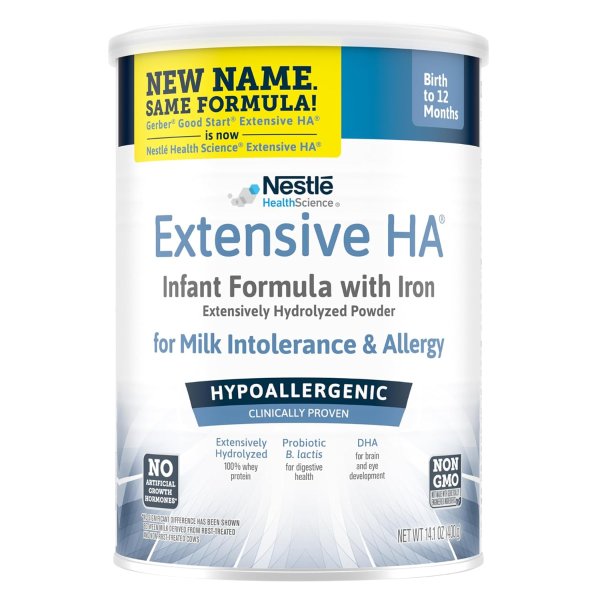 Gerber Extensive HA Baby Formula - Stage 1: Formula for Cow’s Milk Protein Allergy, 14.1 Ounces