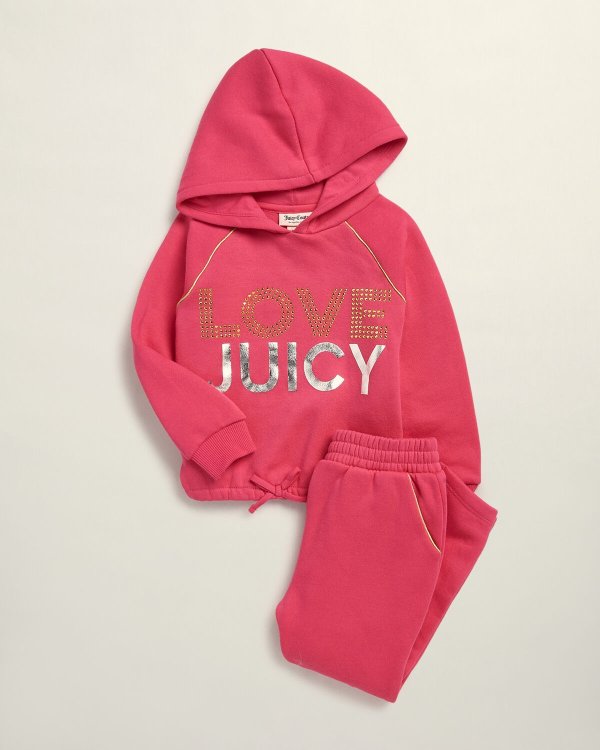 (Toddler Girls) Two-Piece Love Juicy Hoodie & Sweatpants Set