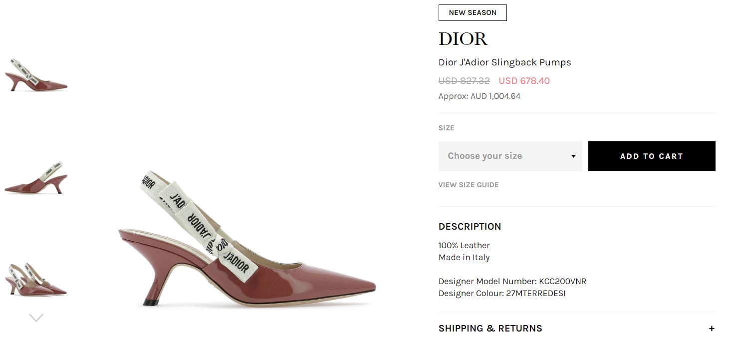 Dior酒红色漆皮猫跟鞋