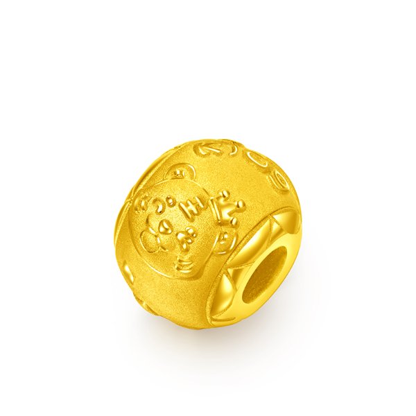 999 Pure 24K Gold Year of Tiger Winning King Success Beads Charm