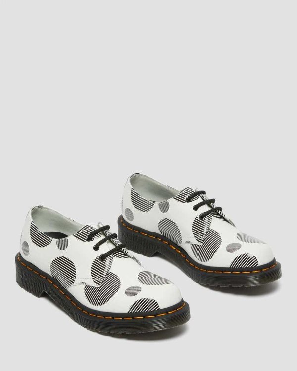 DR MARTENS 1461 Women's Polka Dot Smooth Leather Oxford Shoes