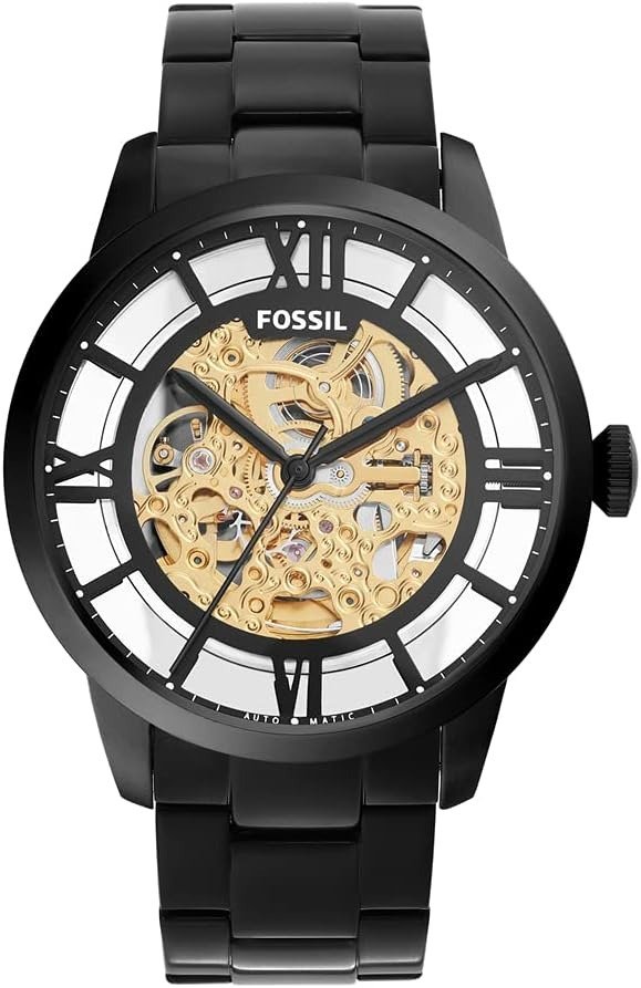 Townsman Men's Automatic Watch with Mechanical Movement and Skeleton Dial