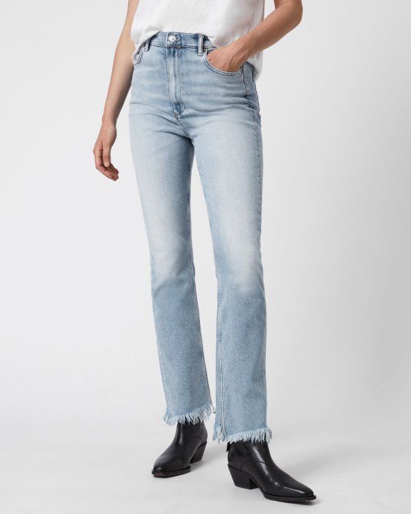 Ciara High-Rise Bootcut Jeans, Light Indigo Light Indigo | ALLSAINTS US